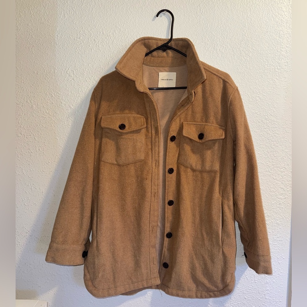 Thread & Supply Camel Button-Up Shirt